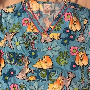 DISNEY scrub top - like new